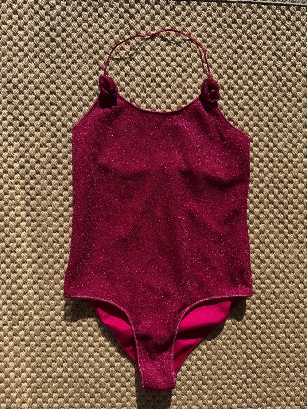 Oseree Sparkle Wine/Pink Girls' One-Piece Swimsuit